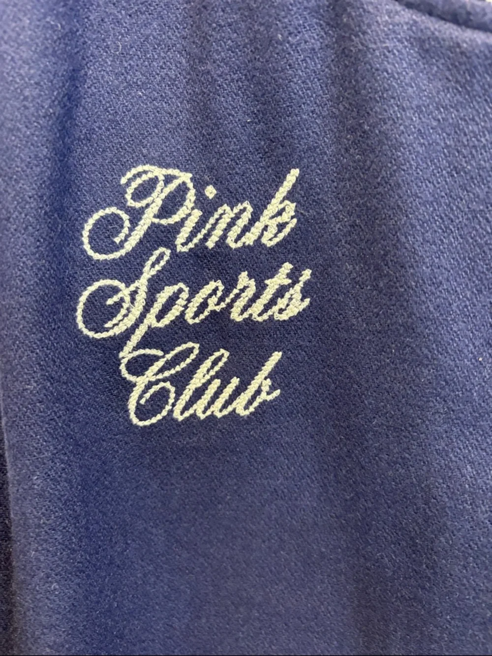 NWT PINK Victoria's Secret Navy and White Varsity Bomber Jacket - Picture 2 of 7
